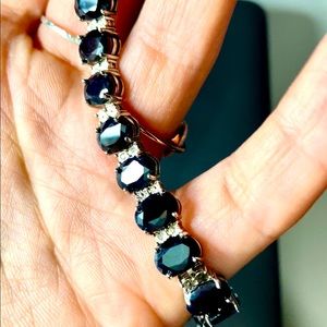 💙BEAUTIFUL Sapphire SS diamond Bracelet💙